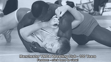 Photo-link to PDF on the Manchester YMCA Wrestling Club - 100 Years. Click to view.